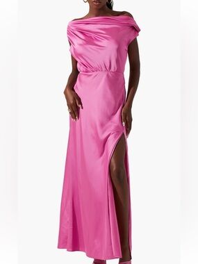 ASTR Pink Satin Dress